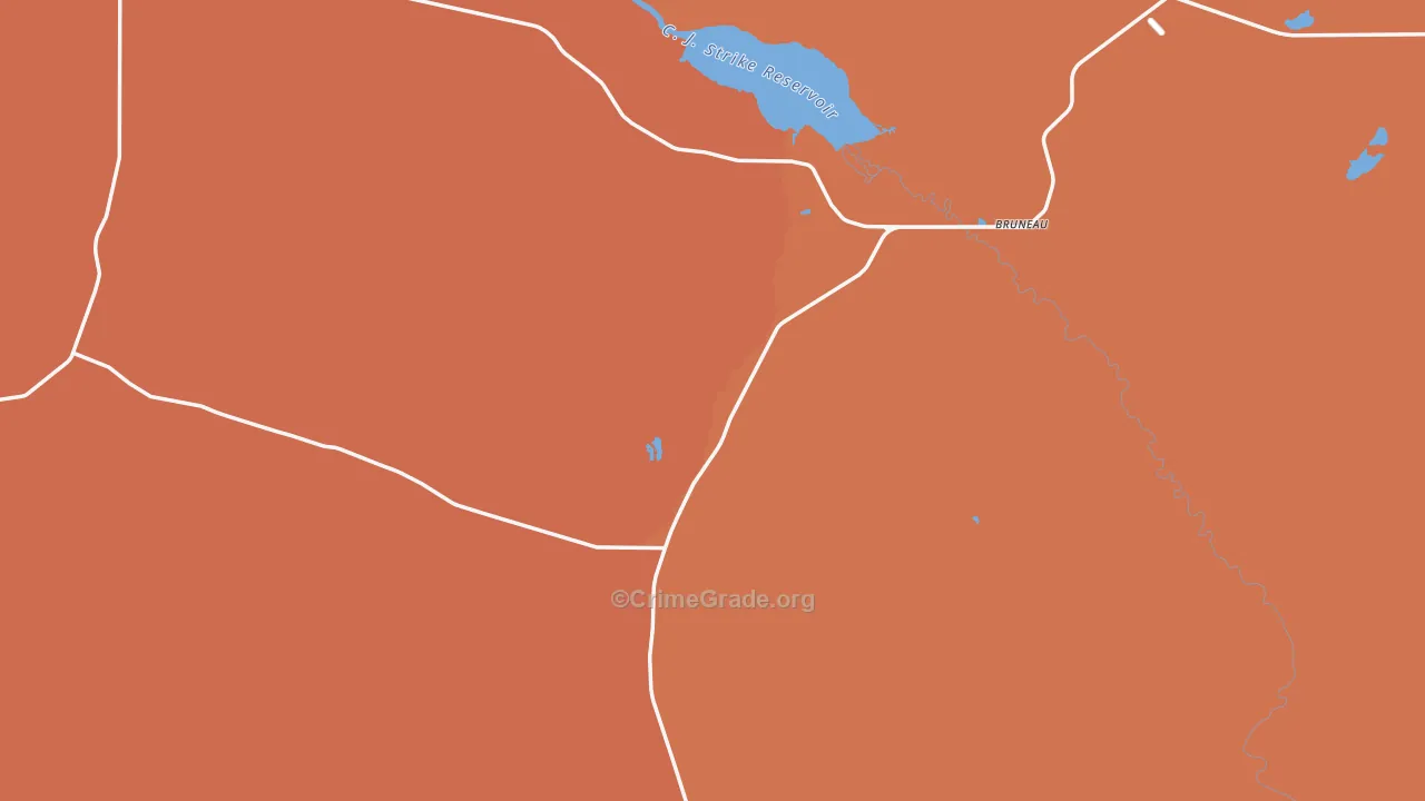 Bruneau, ID Map of Robbery Rates