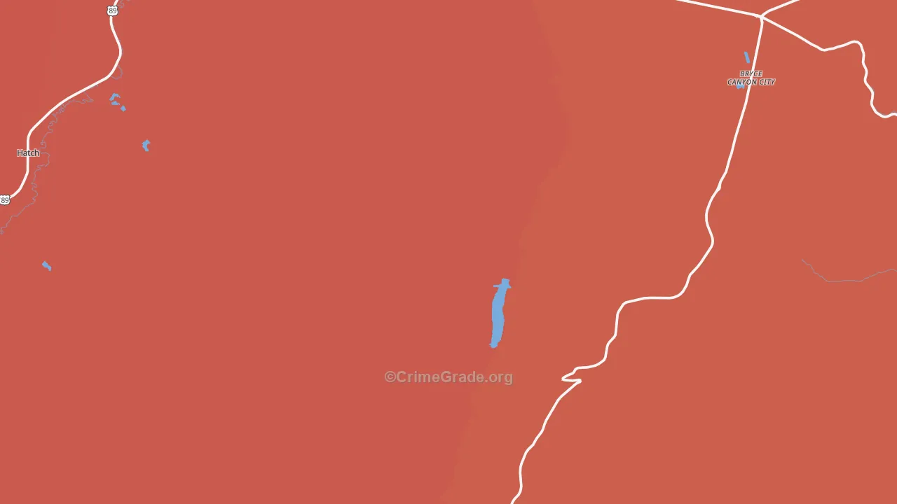 Bryce, UT Map of Robbery Rates