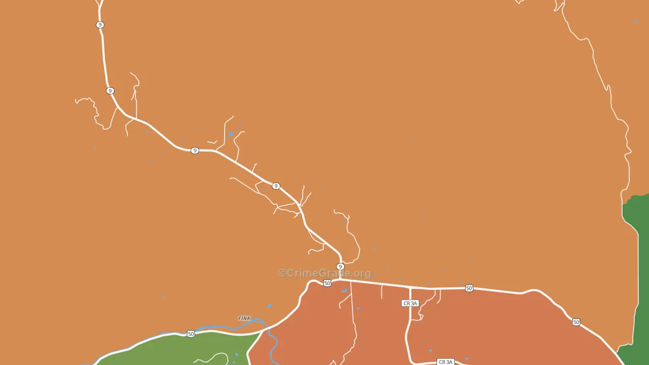 Buckskin Joe, CO Map of Robbery Rates