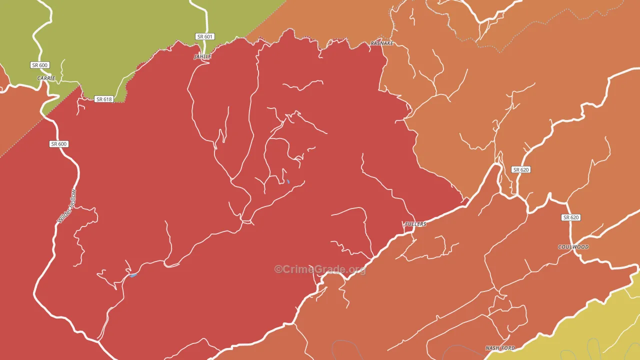 Bucu, VA Map of Robbery Rates