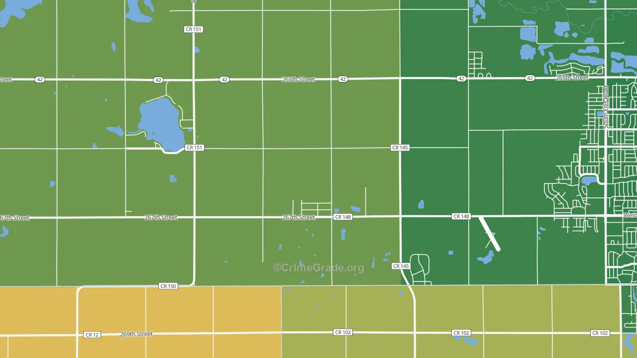 Buffalo Ridge, SD Map of Robbery Rates