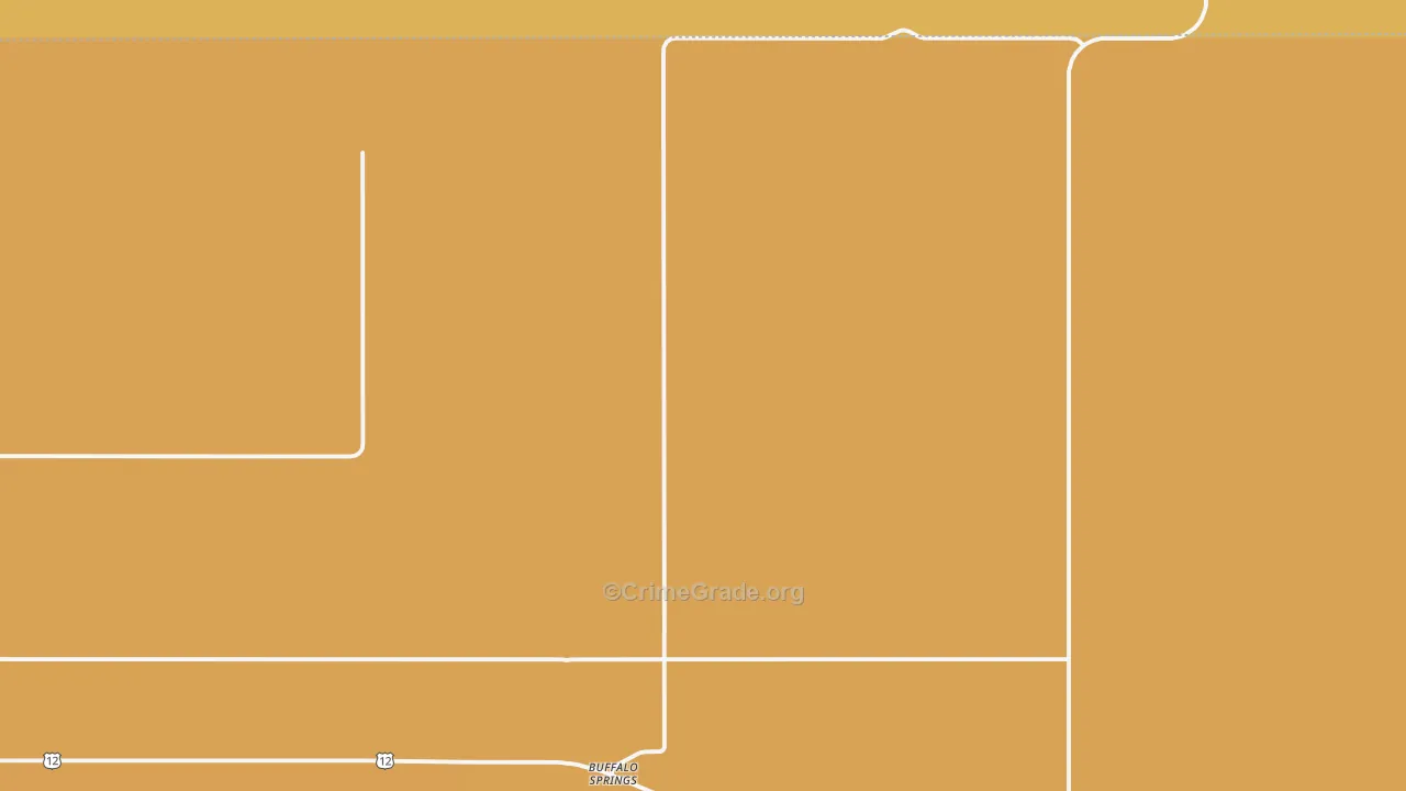 Buffalo Springs, ND Map of Robbery Rates