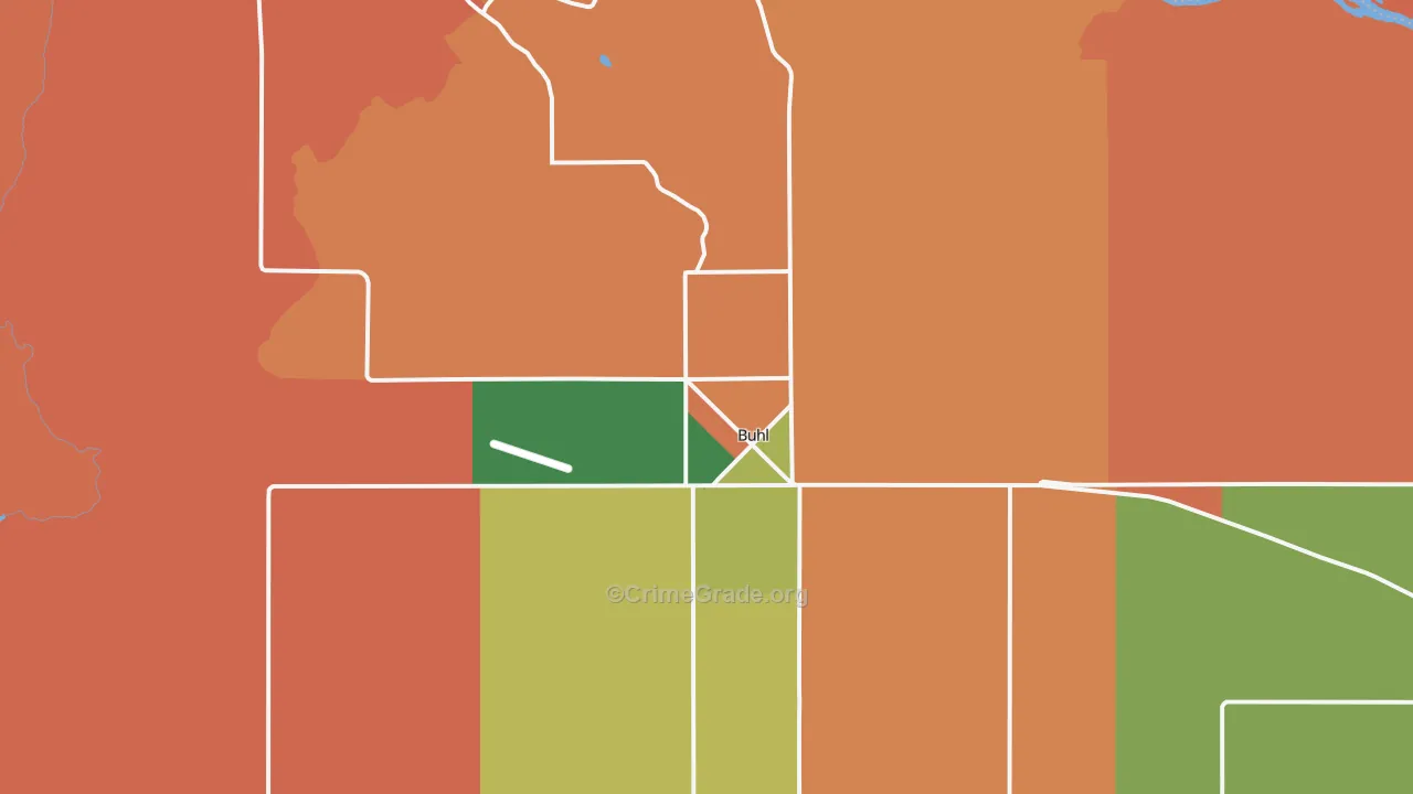 Buhl, ID Map of Robbery Rates