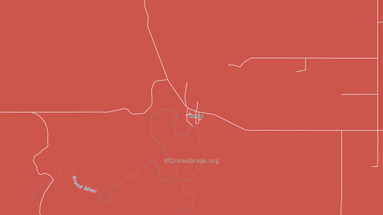 Bullhead, SD Map of Robbery Rates