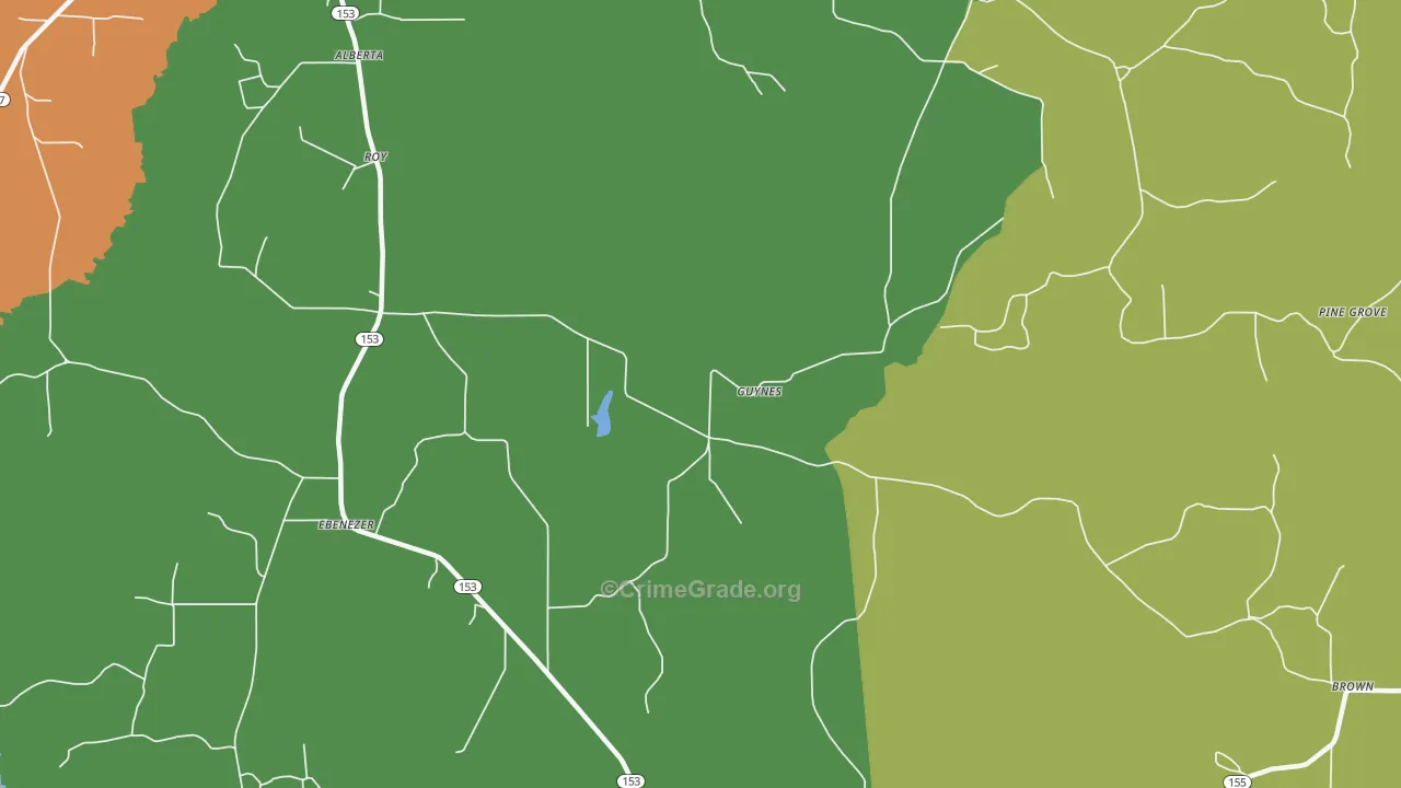 Burkplace, LA Map of Robbery Rates