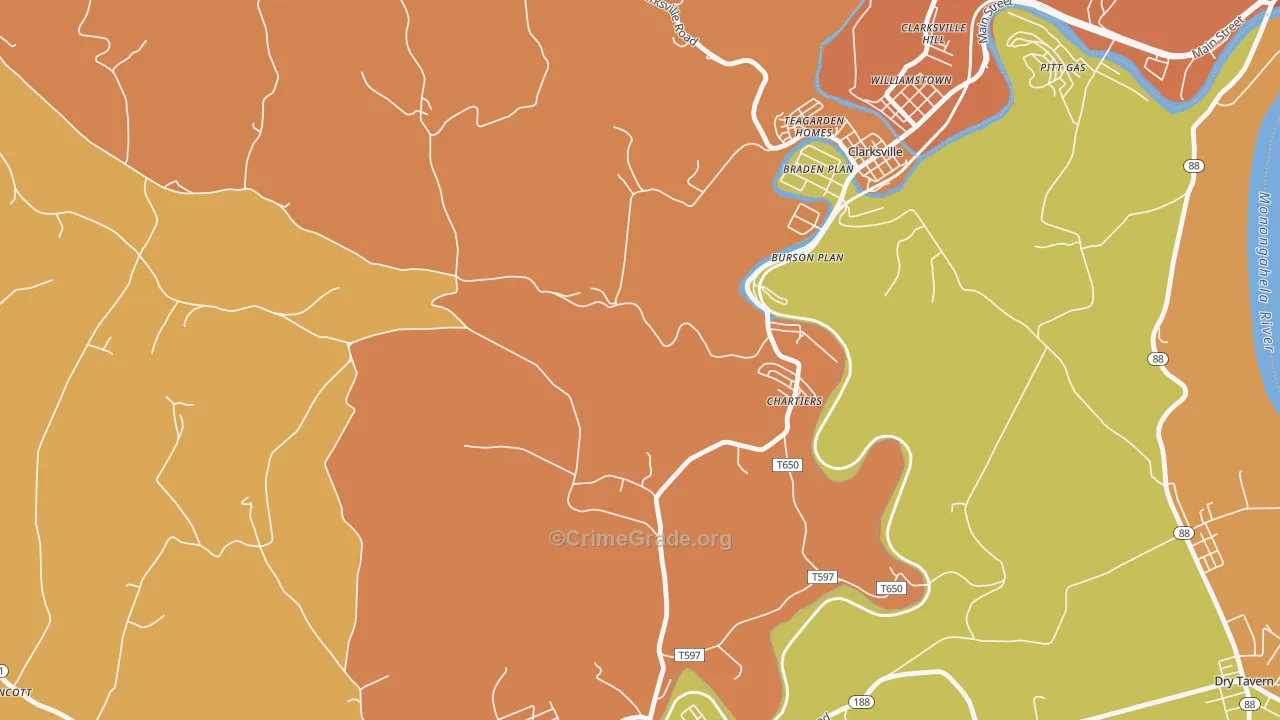 Burson Plan, PA Map of Robbery Rates