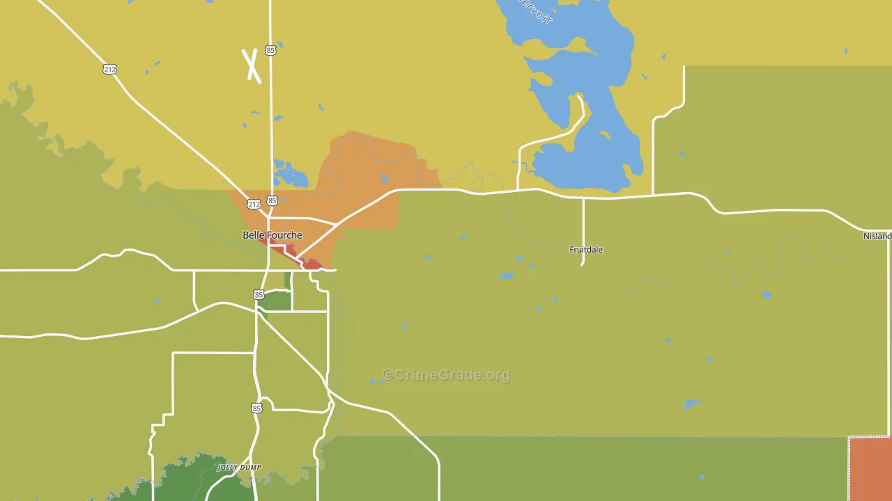 Butte County, SD Map of Robbery Rates