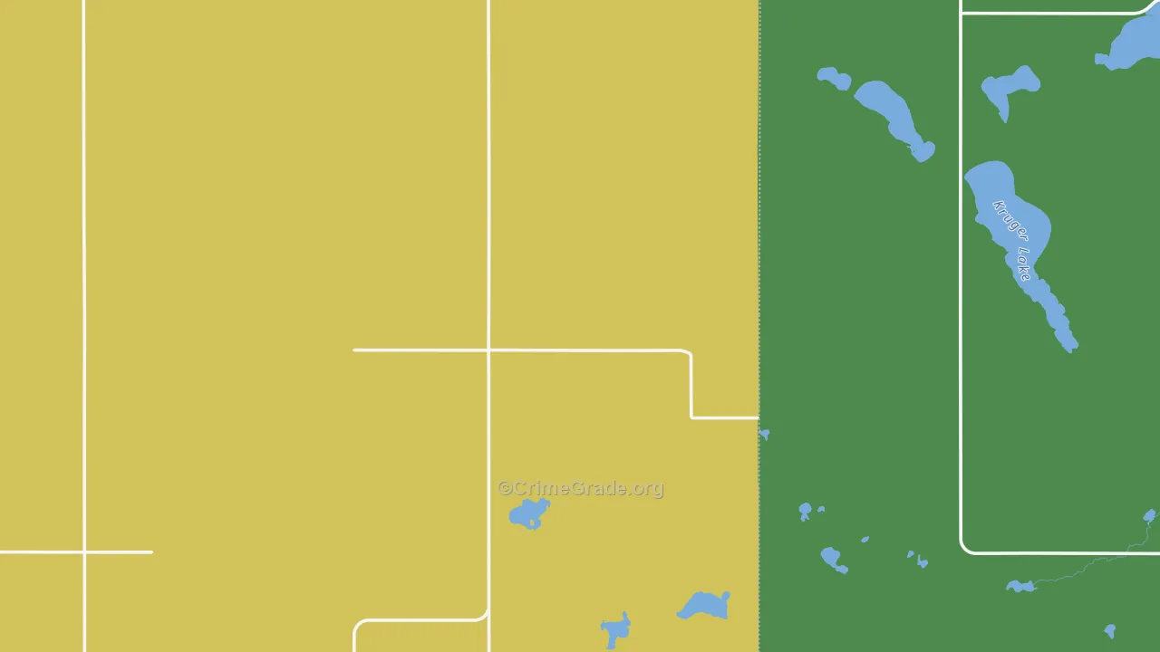 Butte, ND Map of Robbery Rates