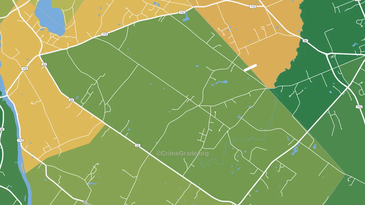 Buxton Center, ME Map of Robbery Rates