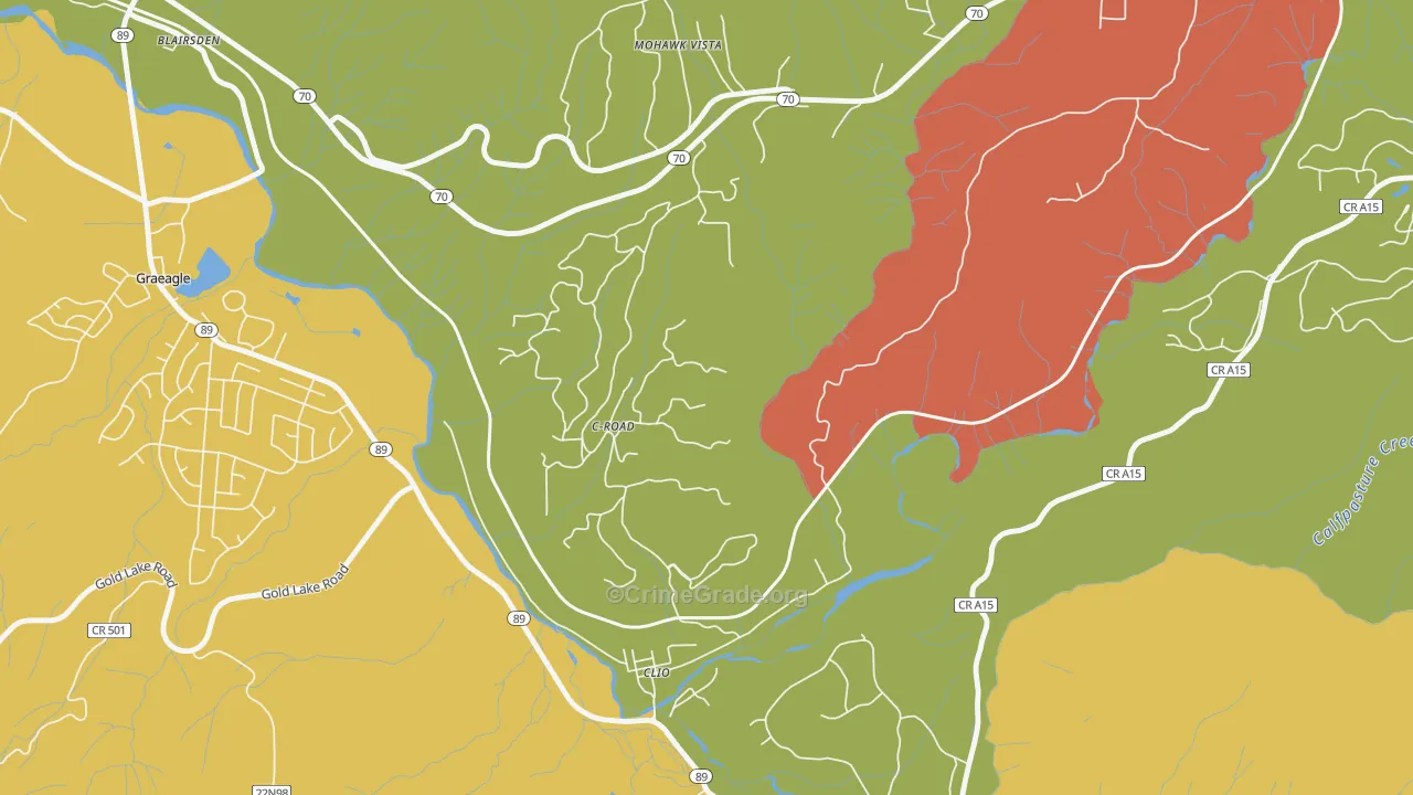 C-Road, CA Map of Robbery Rates