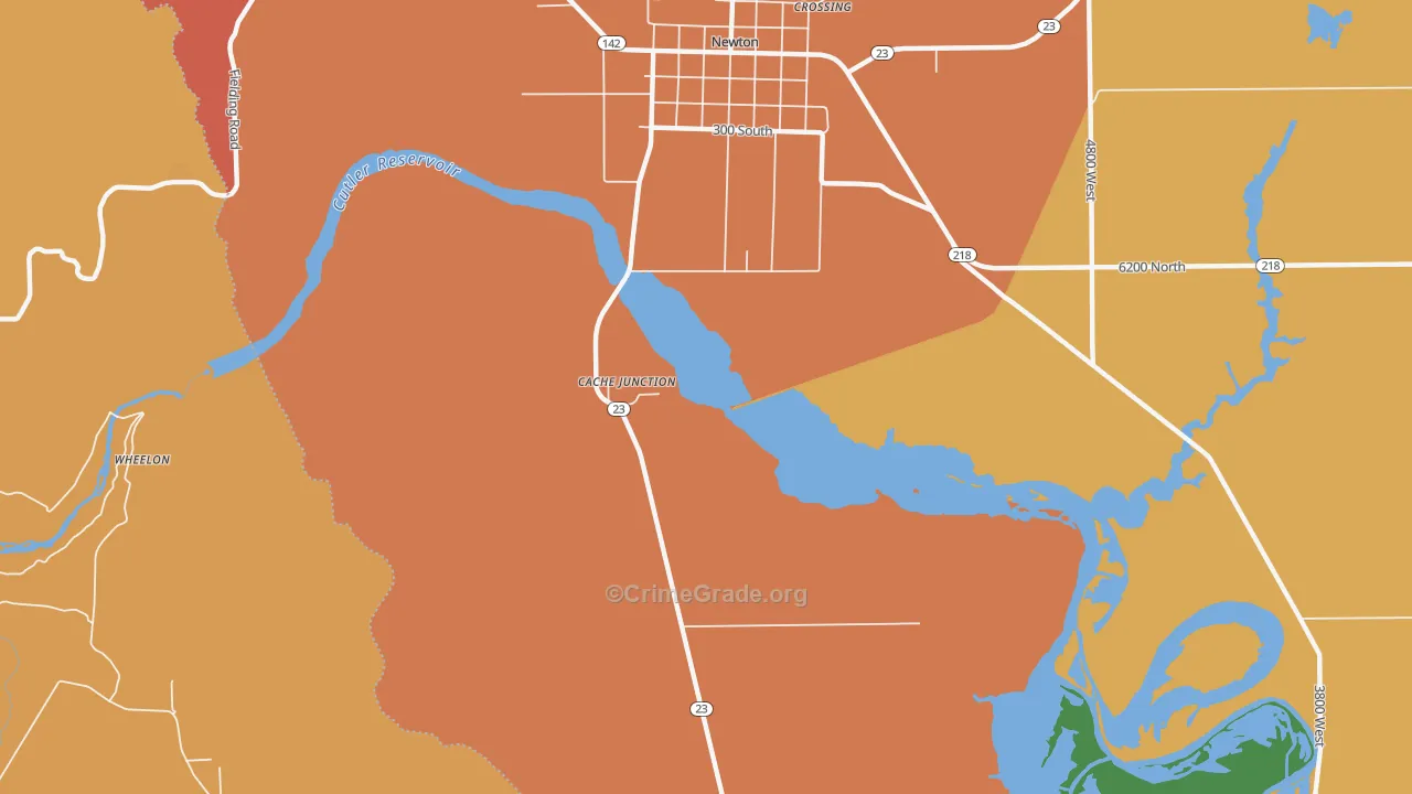Cache Junction, UT Map of Robbery Rates
