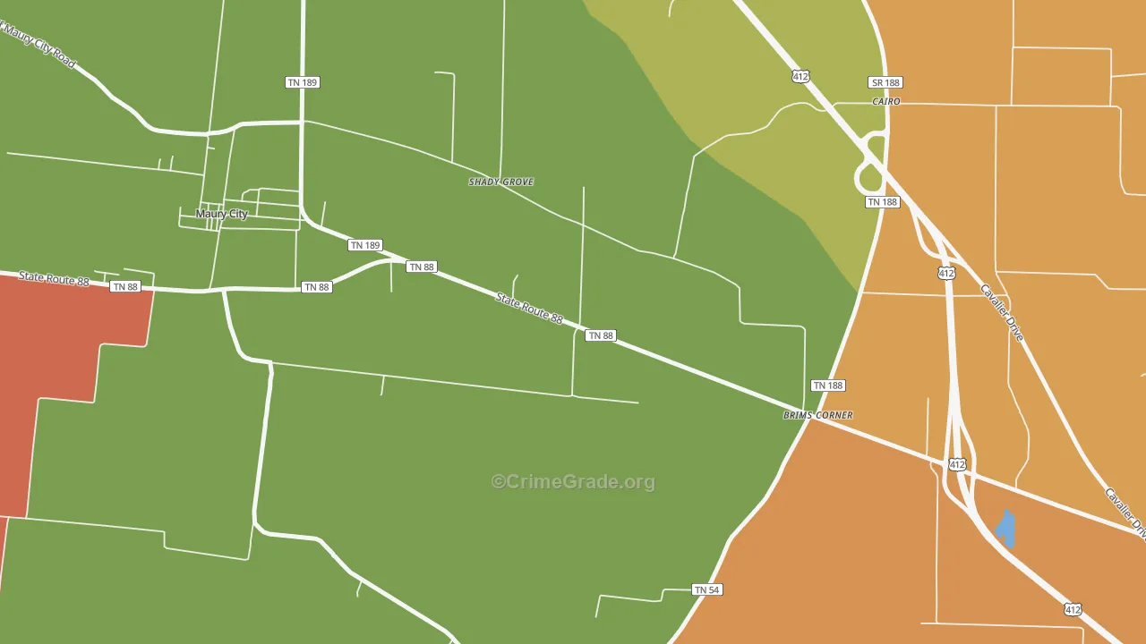 Cairo, TN Map of Robbery Rates