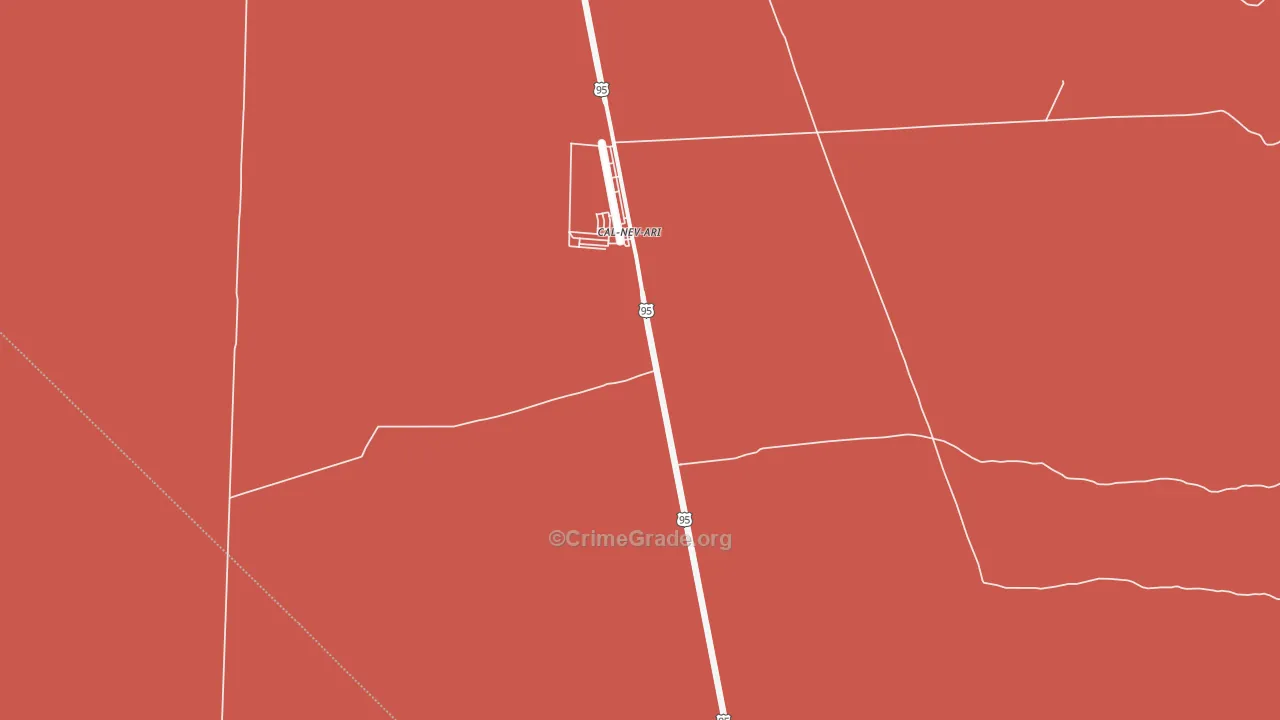 Cal Nev Ari, NV Map of Robbery Rates