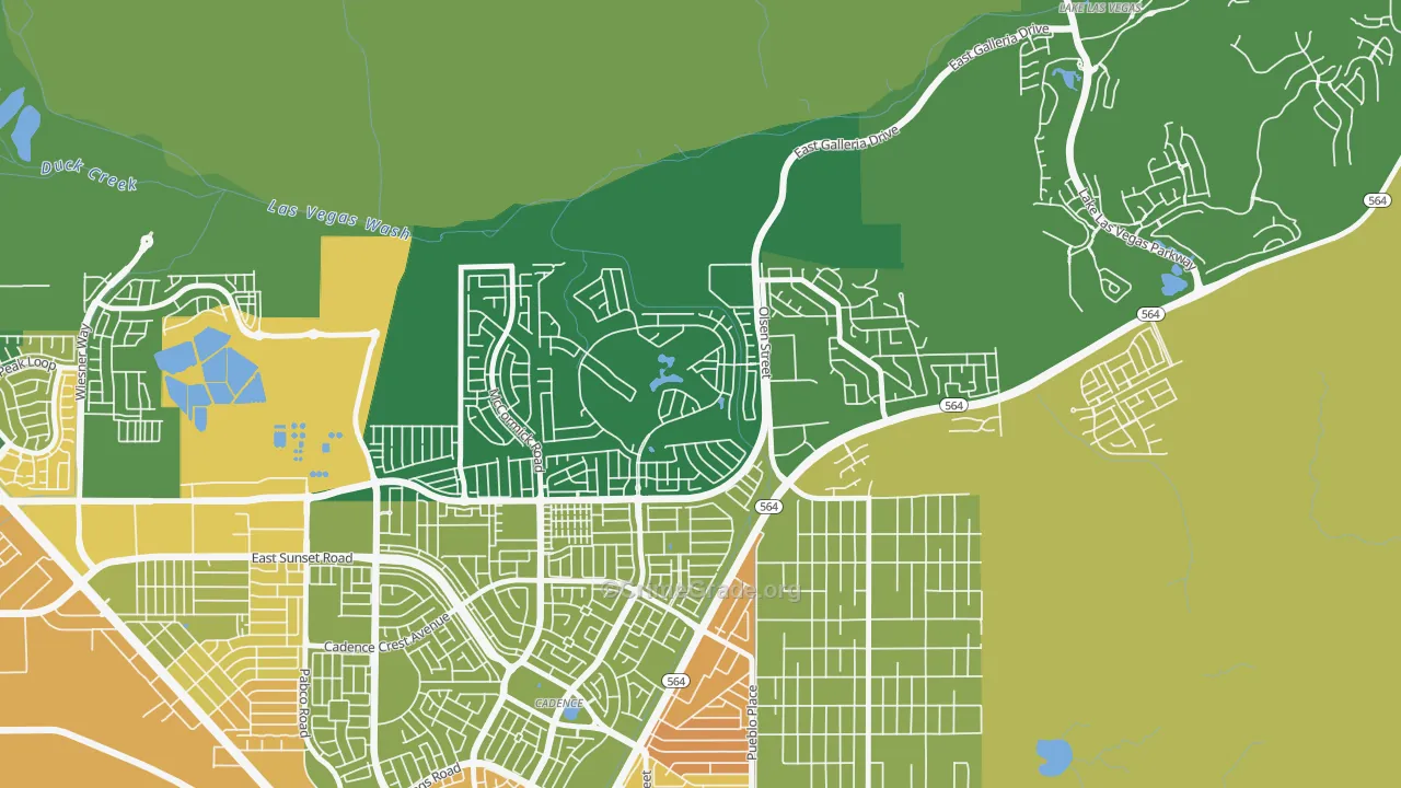 Calico Ridge, Henderson, NV Map of Robbery Rates