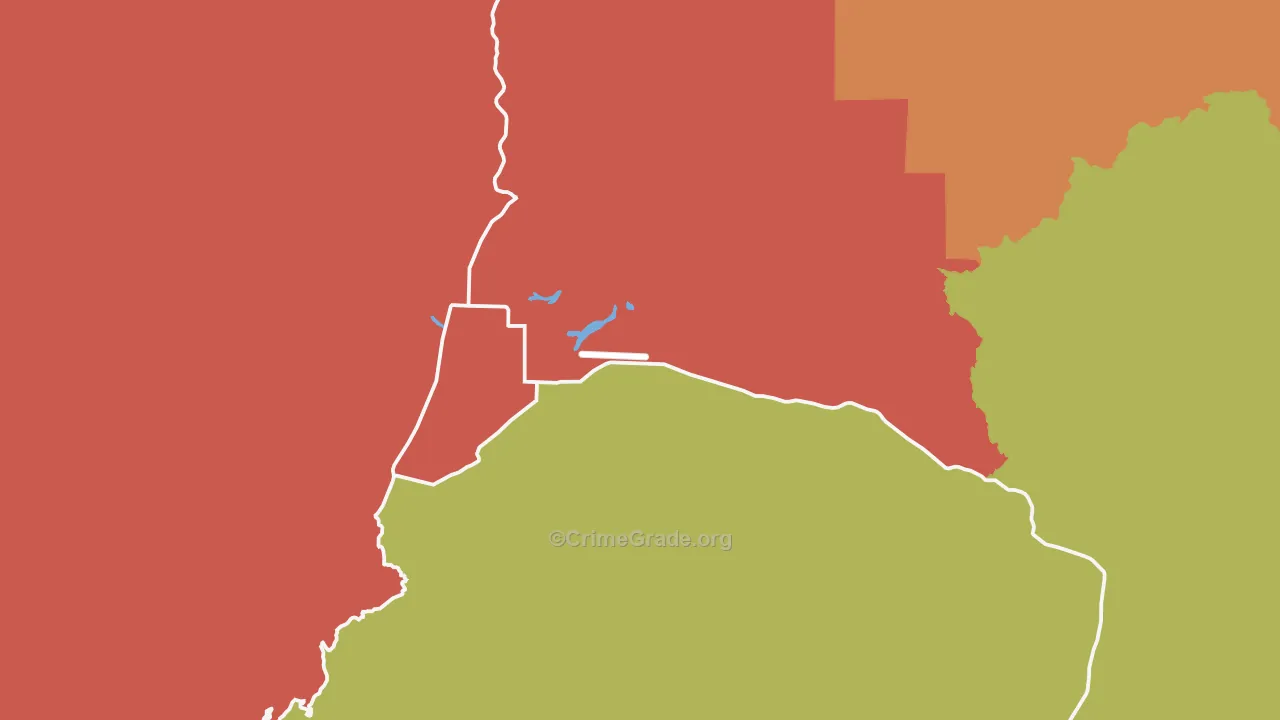 Caliente, CA Map of Robbery Rates