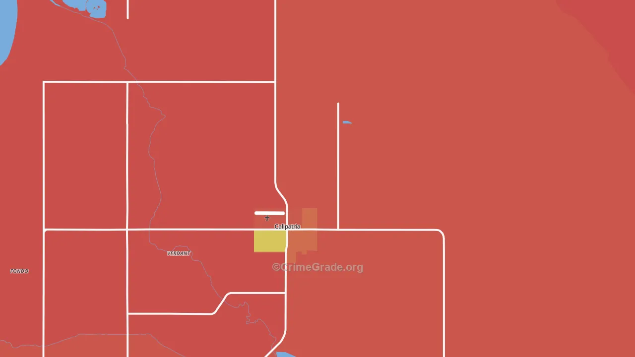 Calipatria, CA Map of Robbery Rates