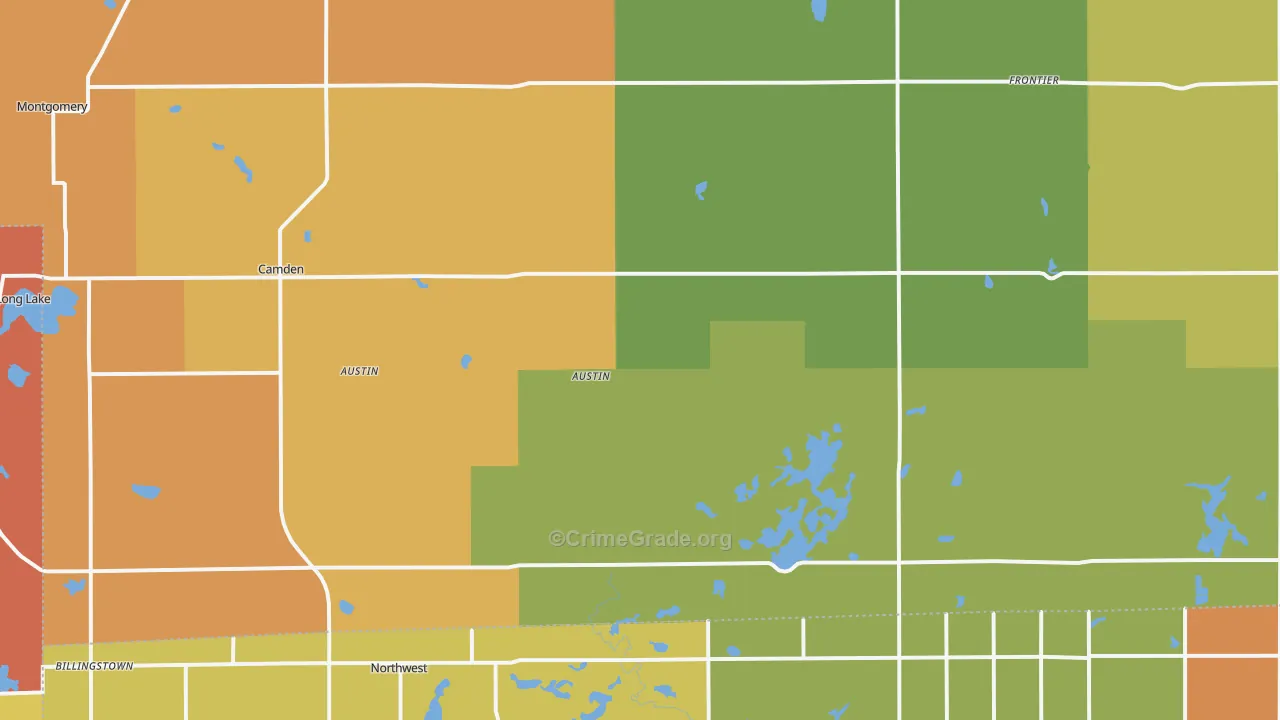 Camden, MI Map of Robbery Rates
