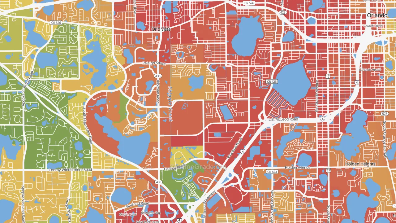 Camellia Gardens, Orlando, FL Map of Robbery Rates