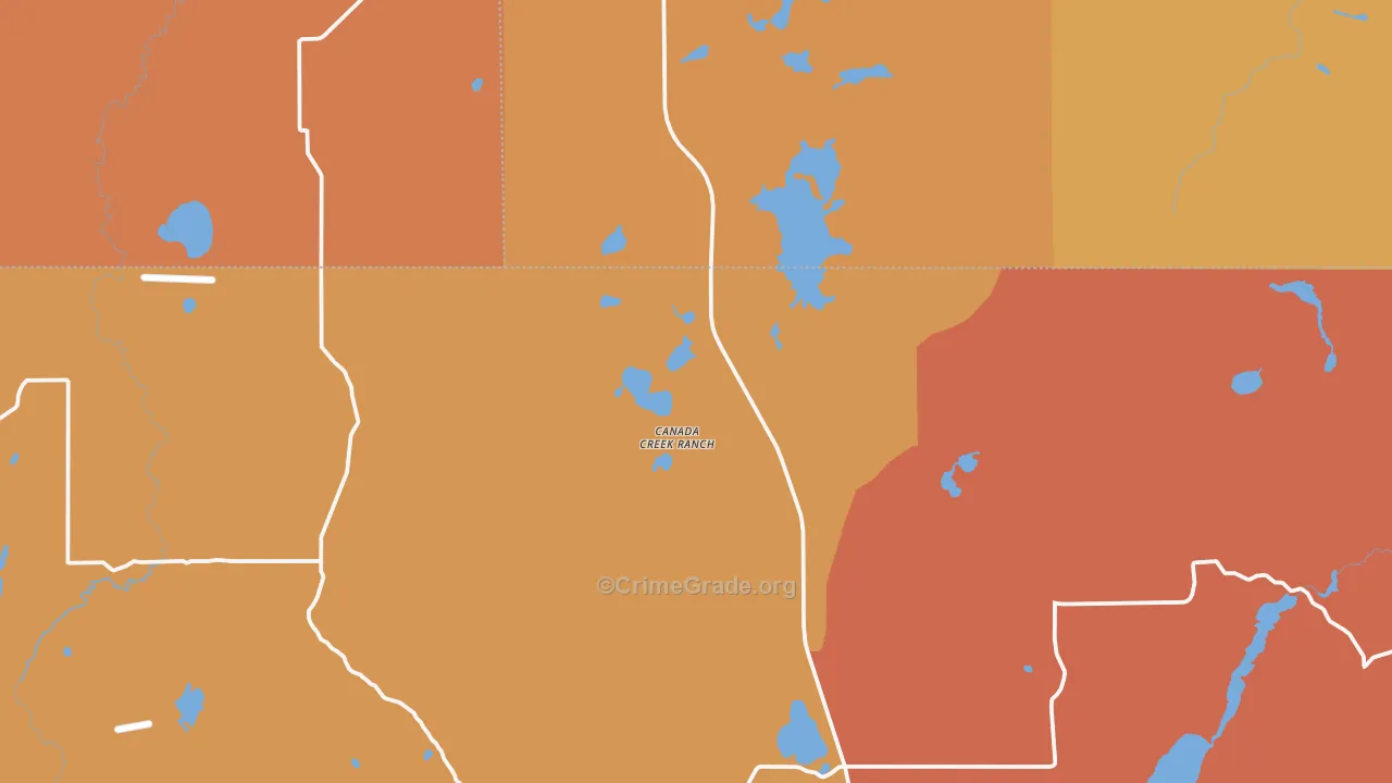 Canada Creek Ranch, MI Map of Robbery Rates