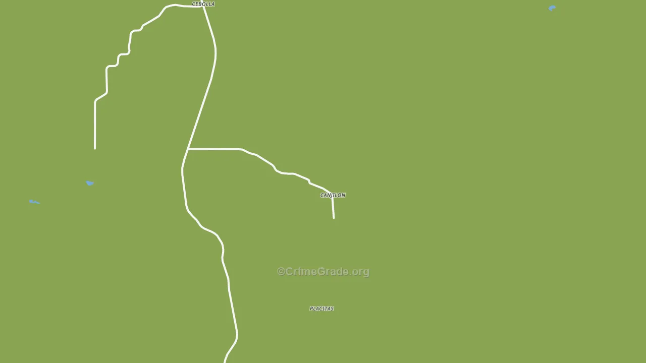 Canjilon, NM Map of Robbery Rates