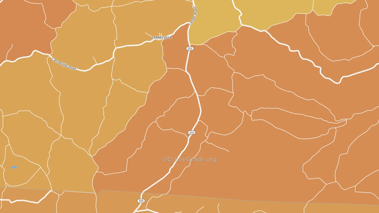 Cannelville, OH Map of Robbery Rates