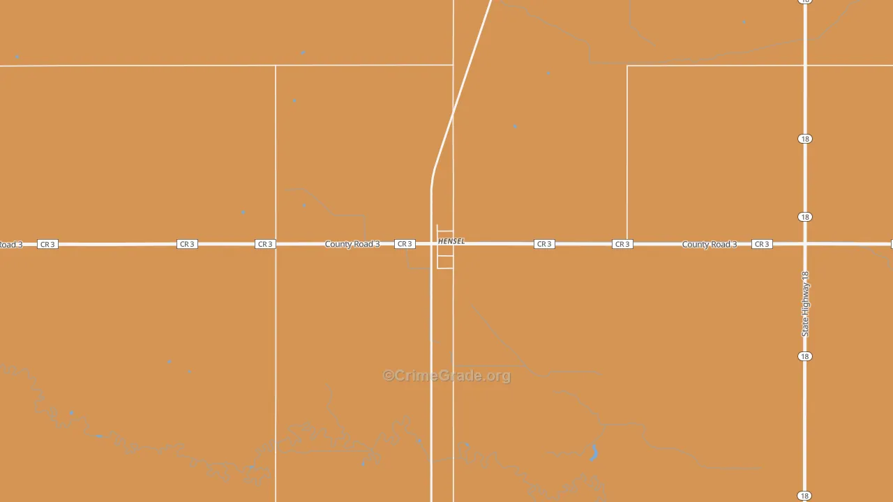 Canton City, ND Map of Robbery Rates
