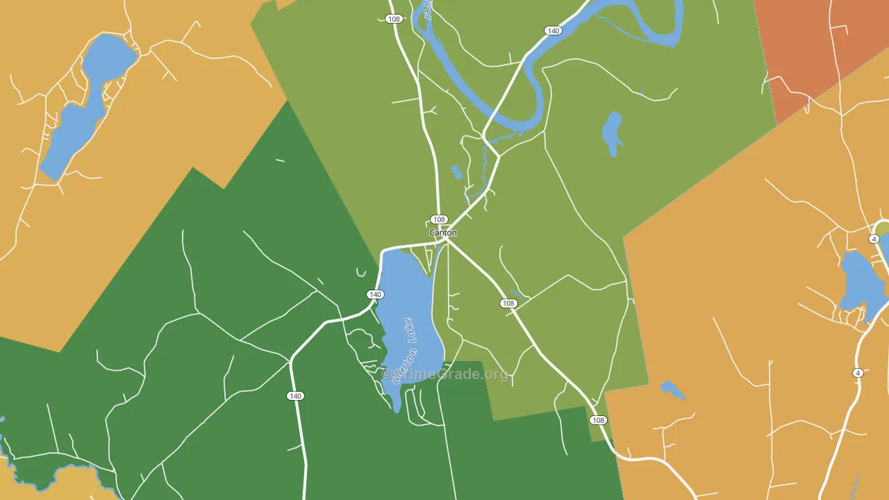 Canton, ME Map of Robbery Rates
