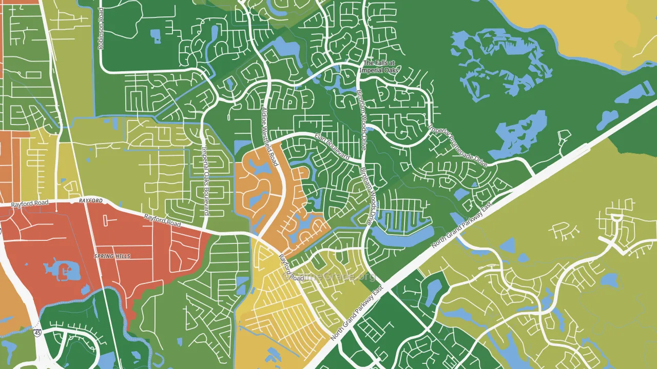 Canyon Lakes at Legends Ranch, Spring, TX Map of Robbery Rates