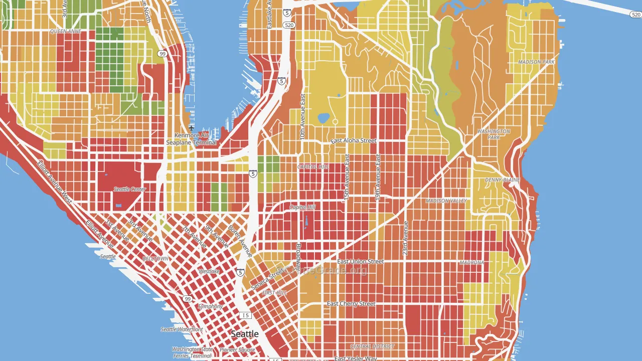 Capitol Hill, Seattle, WA Map of Robbery Rates
