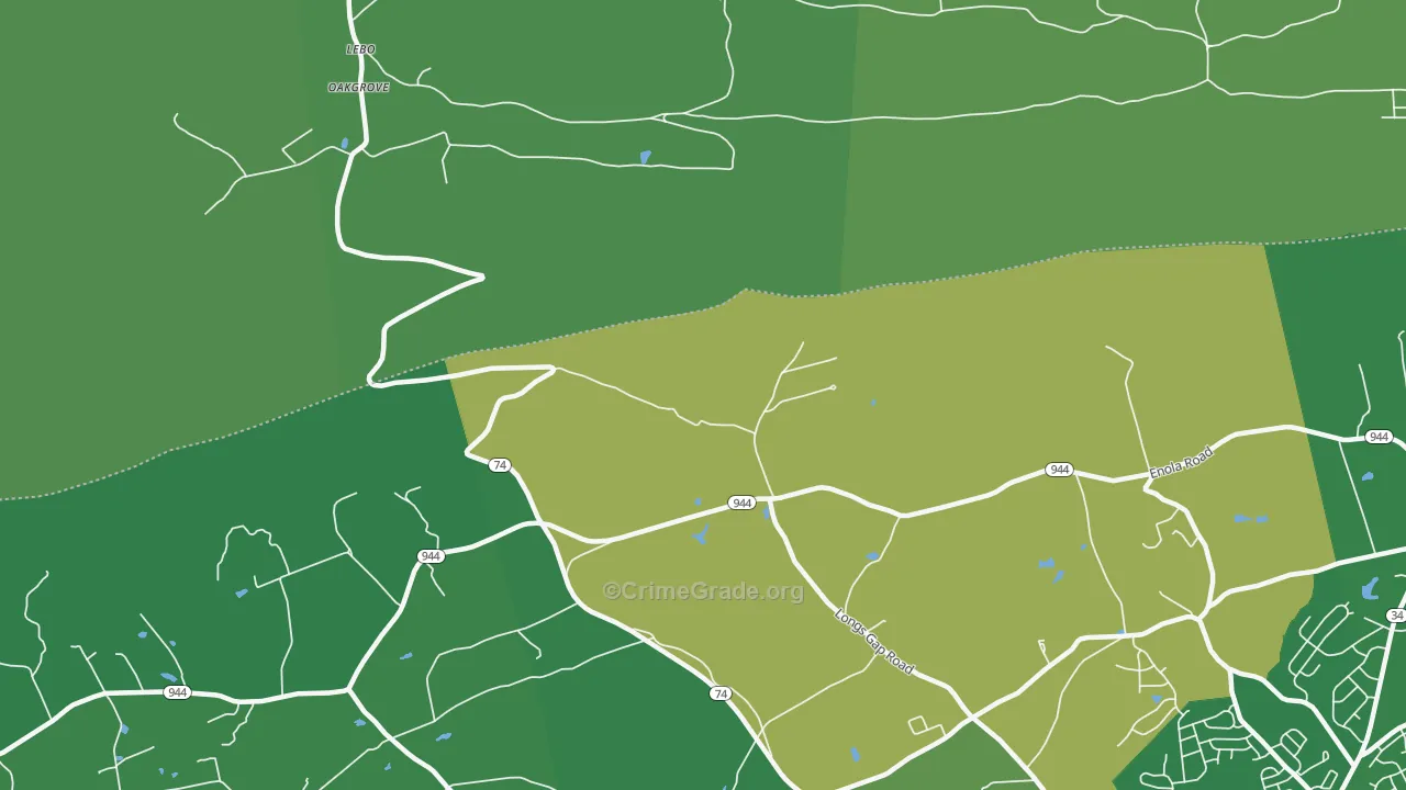 Caprivi, PA Map of Robbery Rates