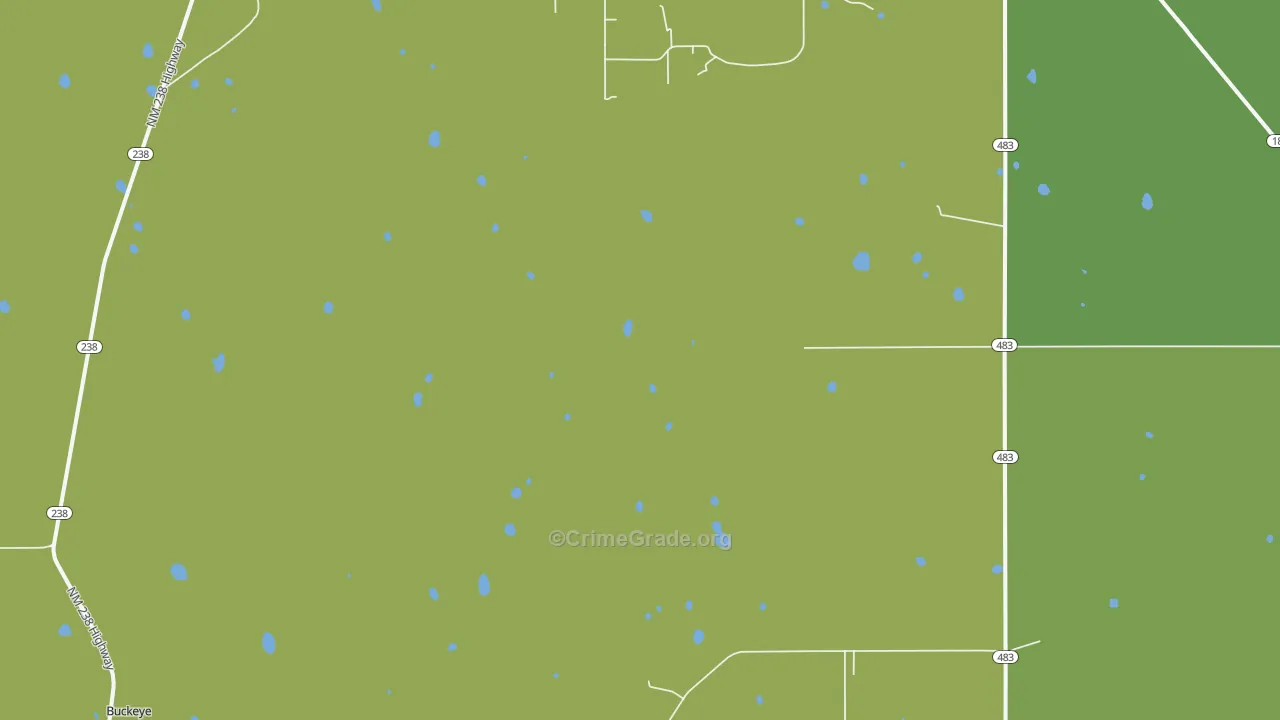 Caprock, NM Map of Robbery Rates
