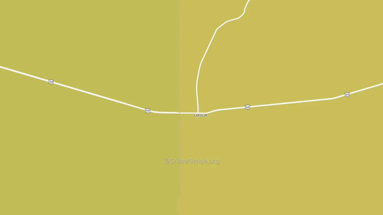 Capulin, NM Map of Robbery Rates