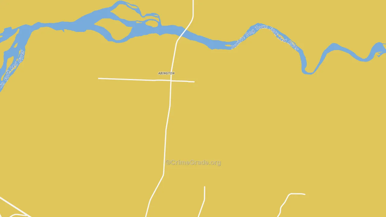 Carey, TX Map of Robbery Rates