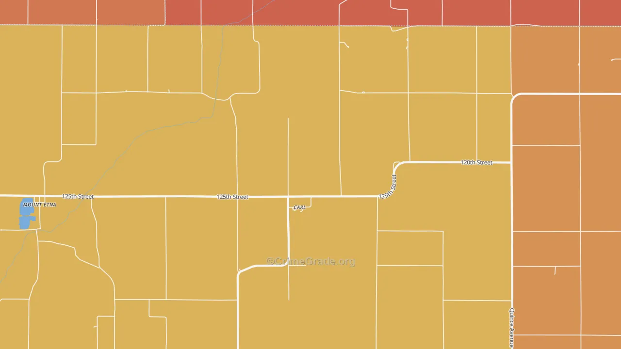 Carl, IA Map of Robbery Rates