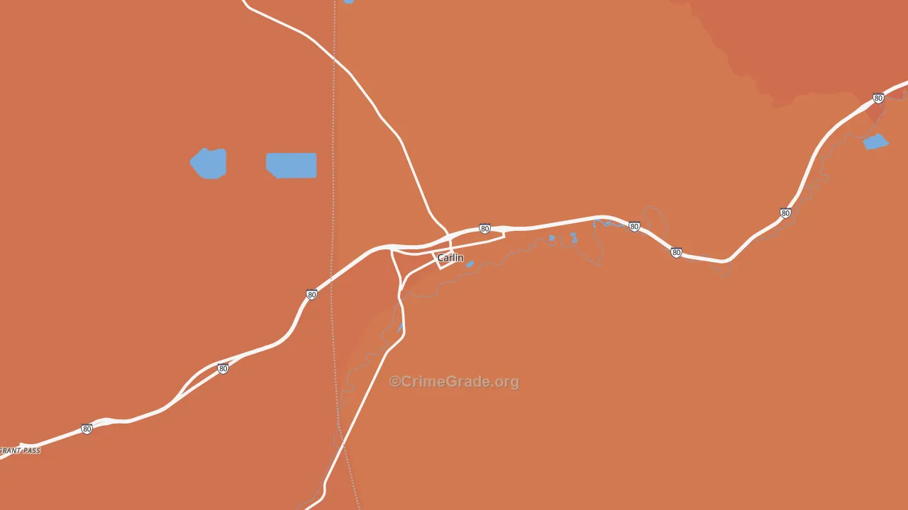 Carlin, NV Map of Robbery Rates