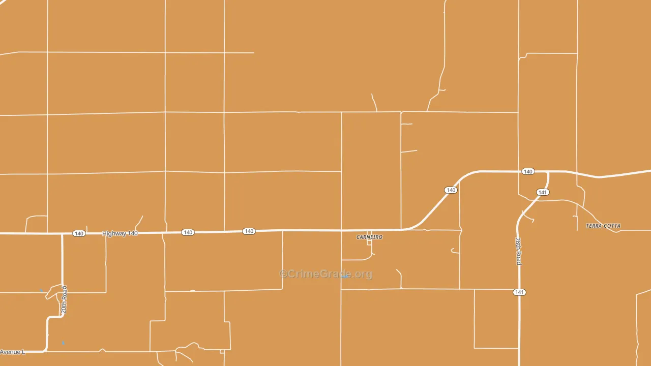 Carneiro, KS Map of Robbery Rates