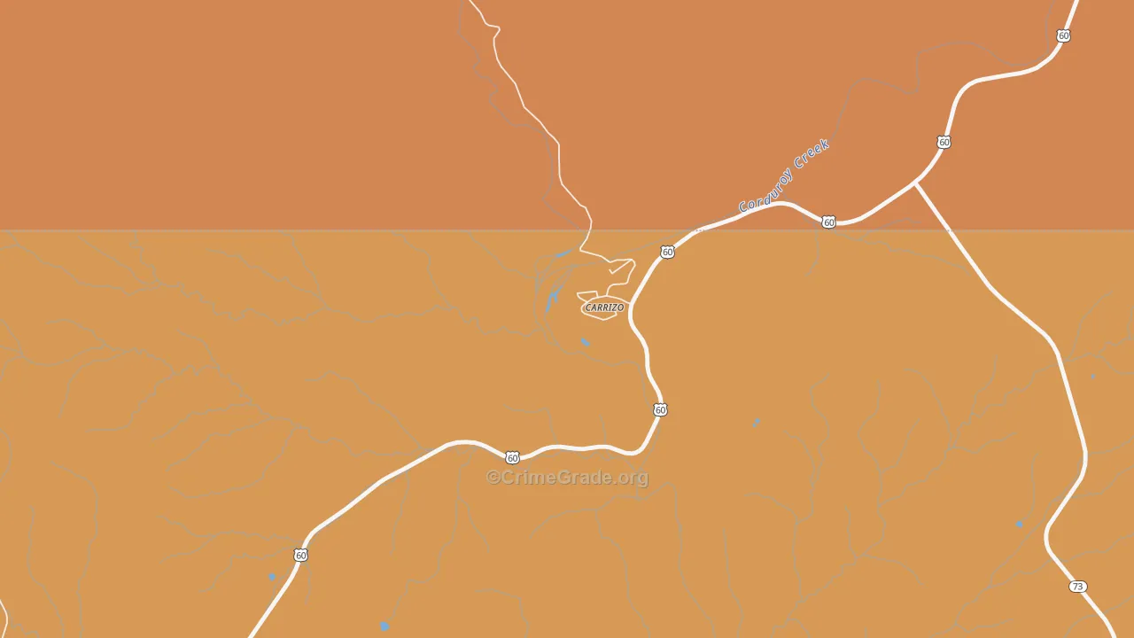 Carrizo, AZ Map of Robbery Rates