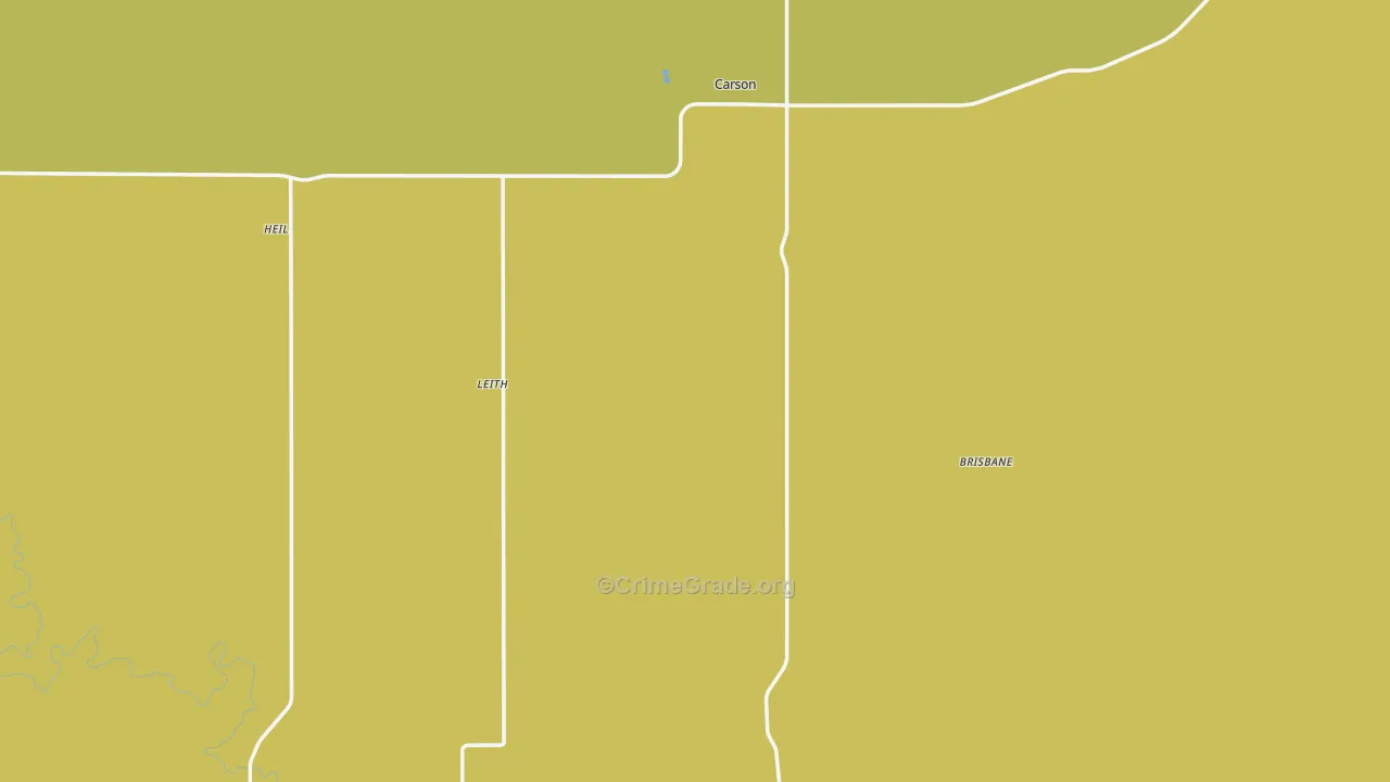 Carson, ND Map of Robbery Rates