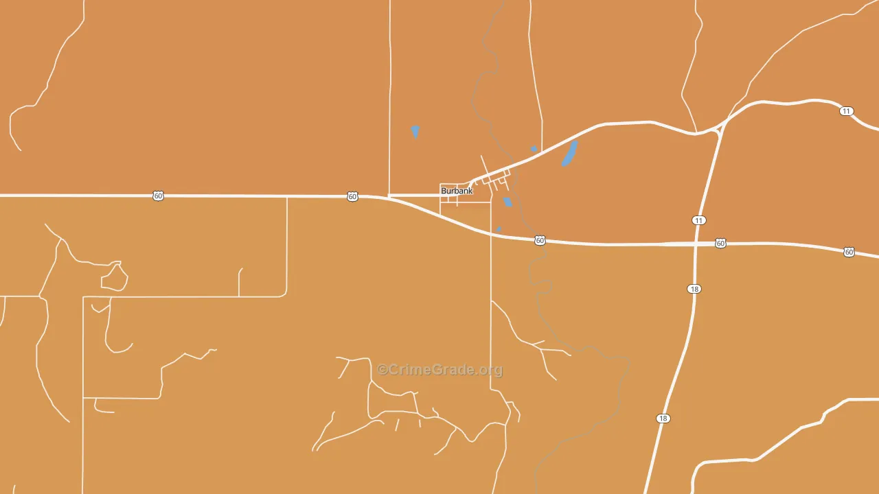 Carter Nine, OK Map of Robbery Rates