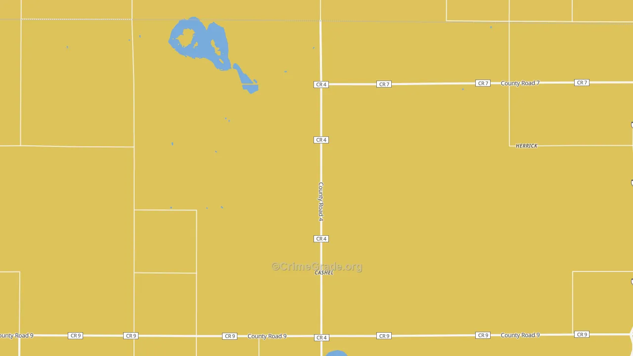 Cashel, ND Map of Robbery Rates
