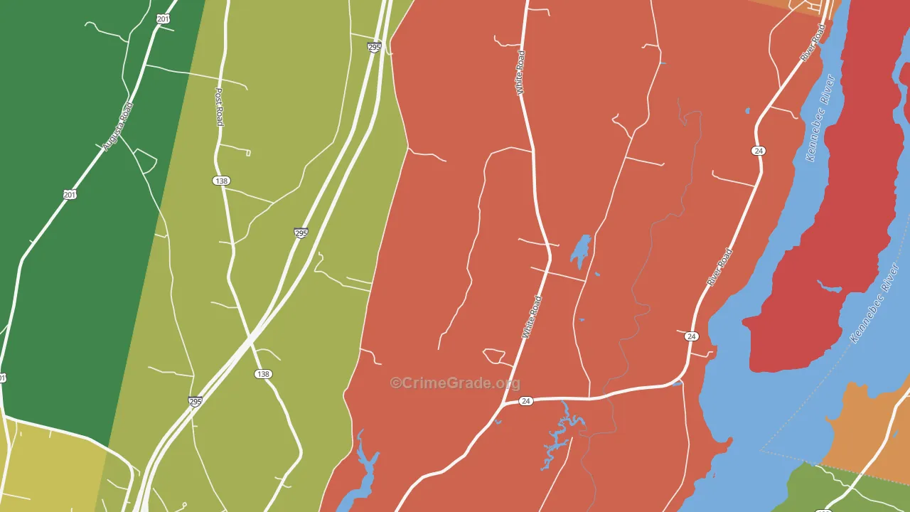 Cathance, ME Map of Robbery Rates