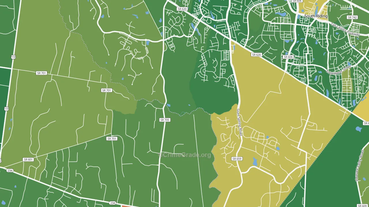 Catharpin, VA Map of Robbery Rates