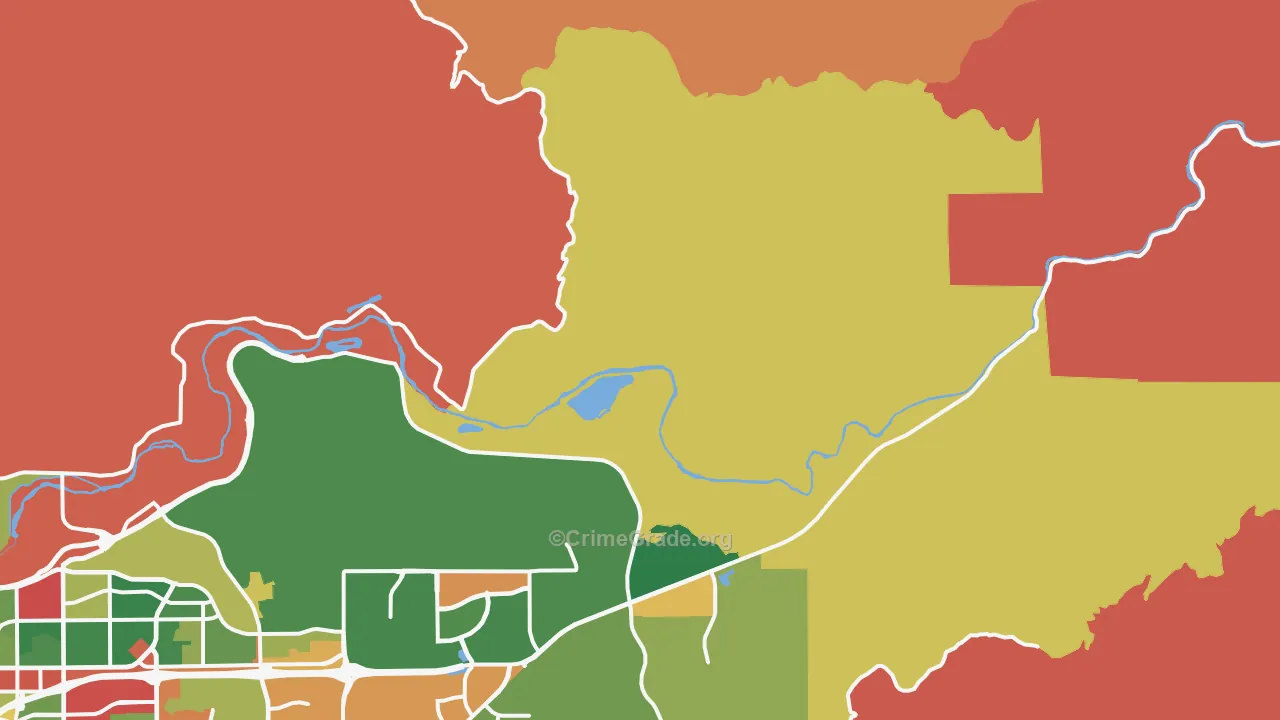 Cawelo, CA Map of Robbery Rates