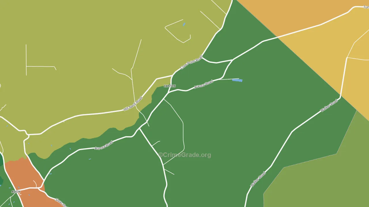Cayton, NC Map of Robbery Rates