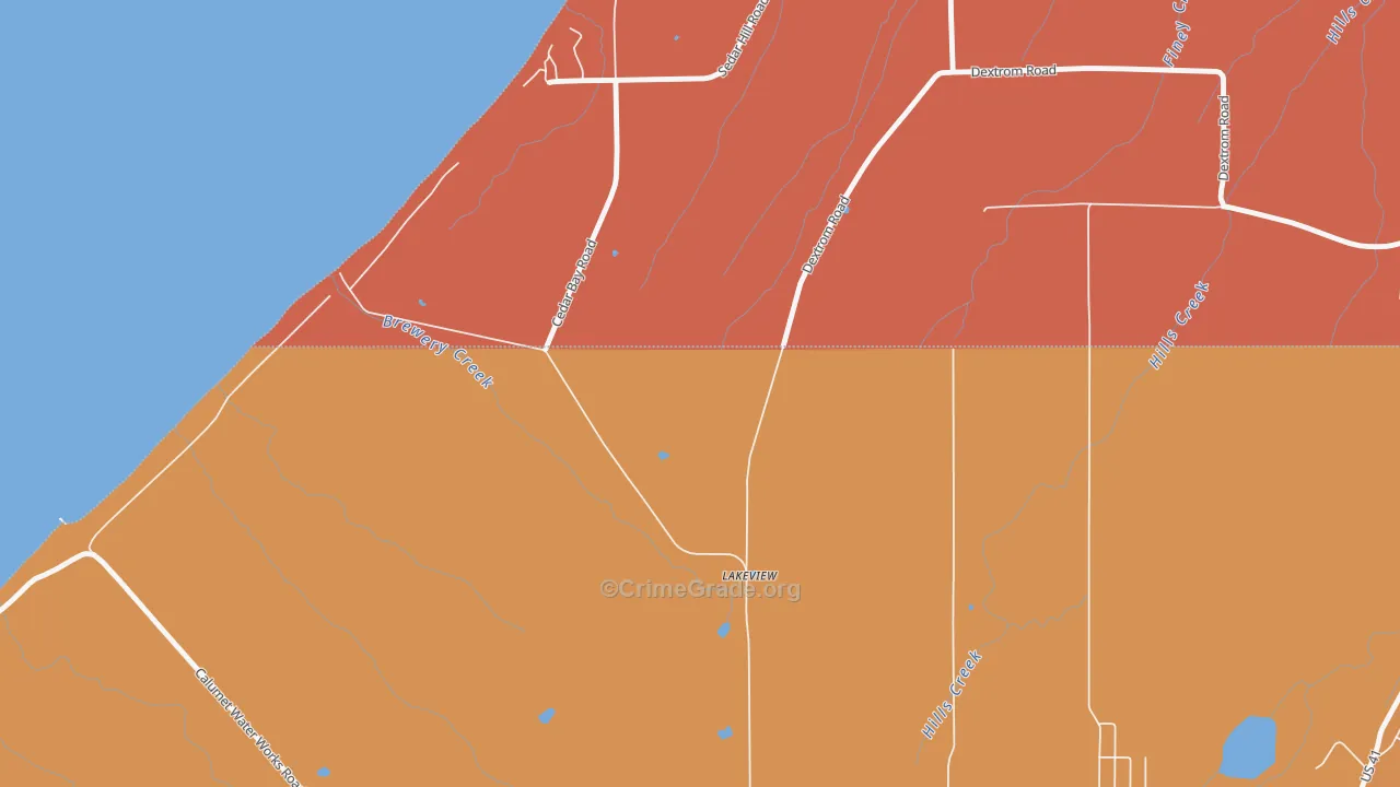 Centennial Heights, MI Map of Robbery Rates