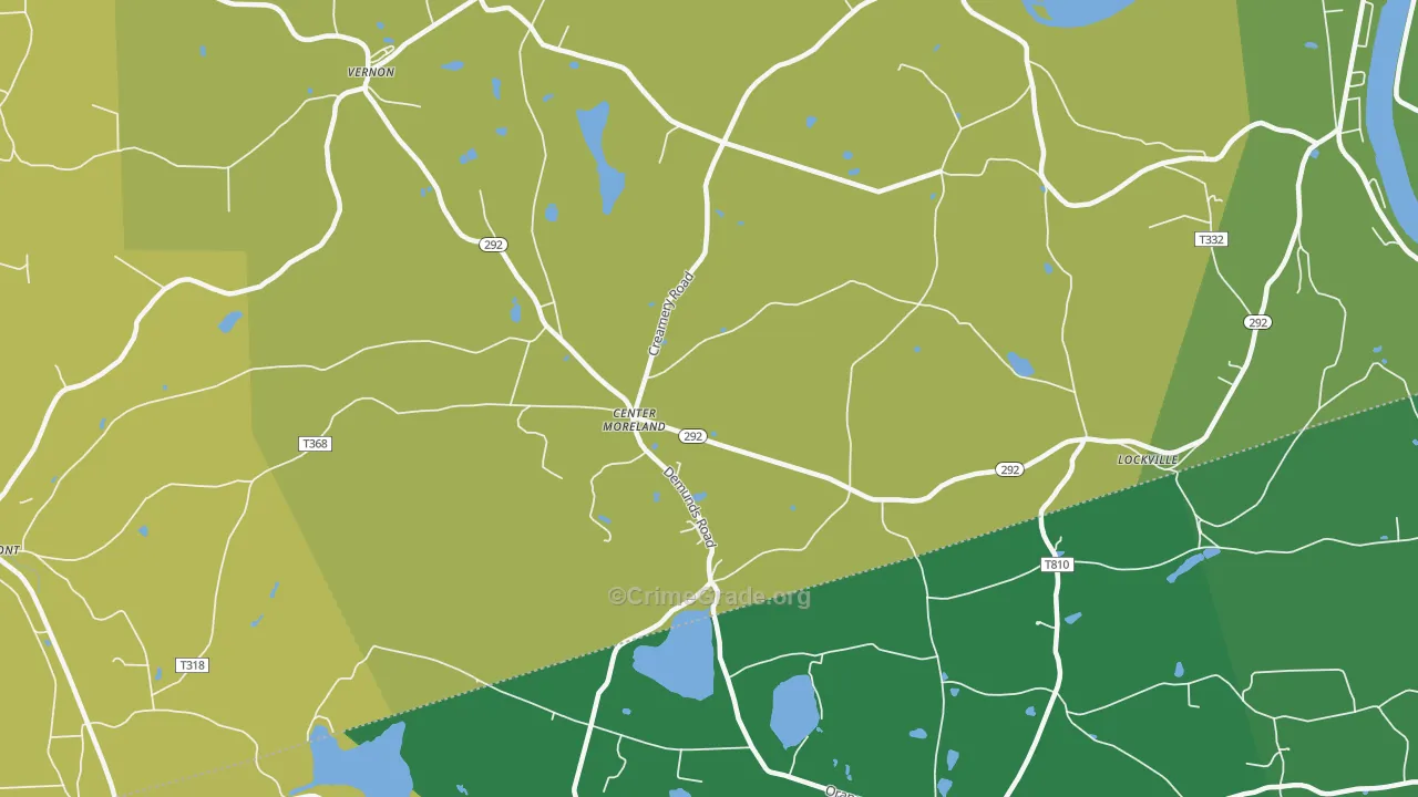 Center Moreland, PA Map of Robbery Rates