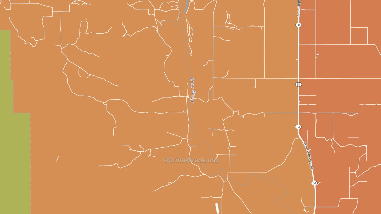 Central, ID Map of Robbery Rates