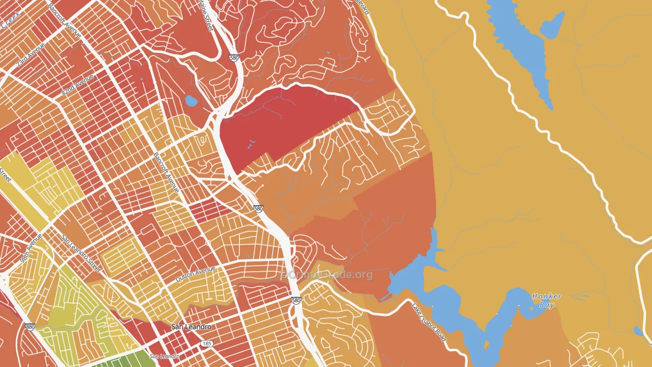 Chabot Park, Oakland, CA Map of Robbery Rates