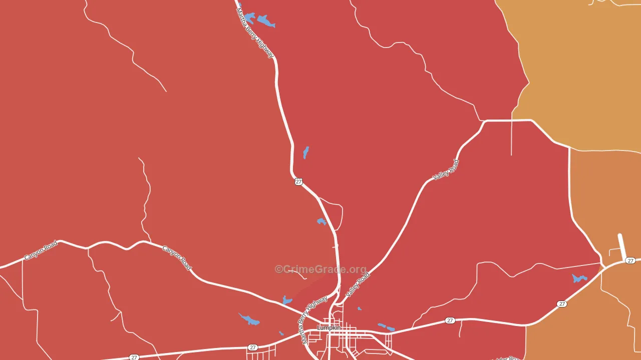 Charles, GA Map of Robbery Rates