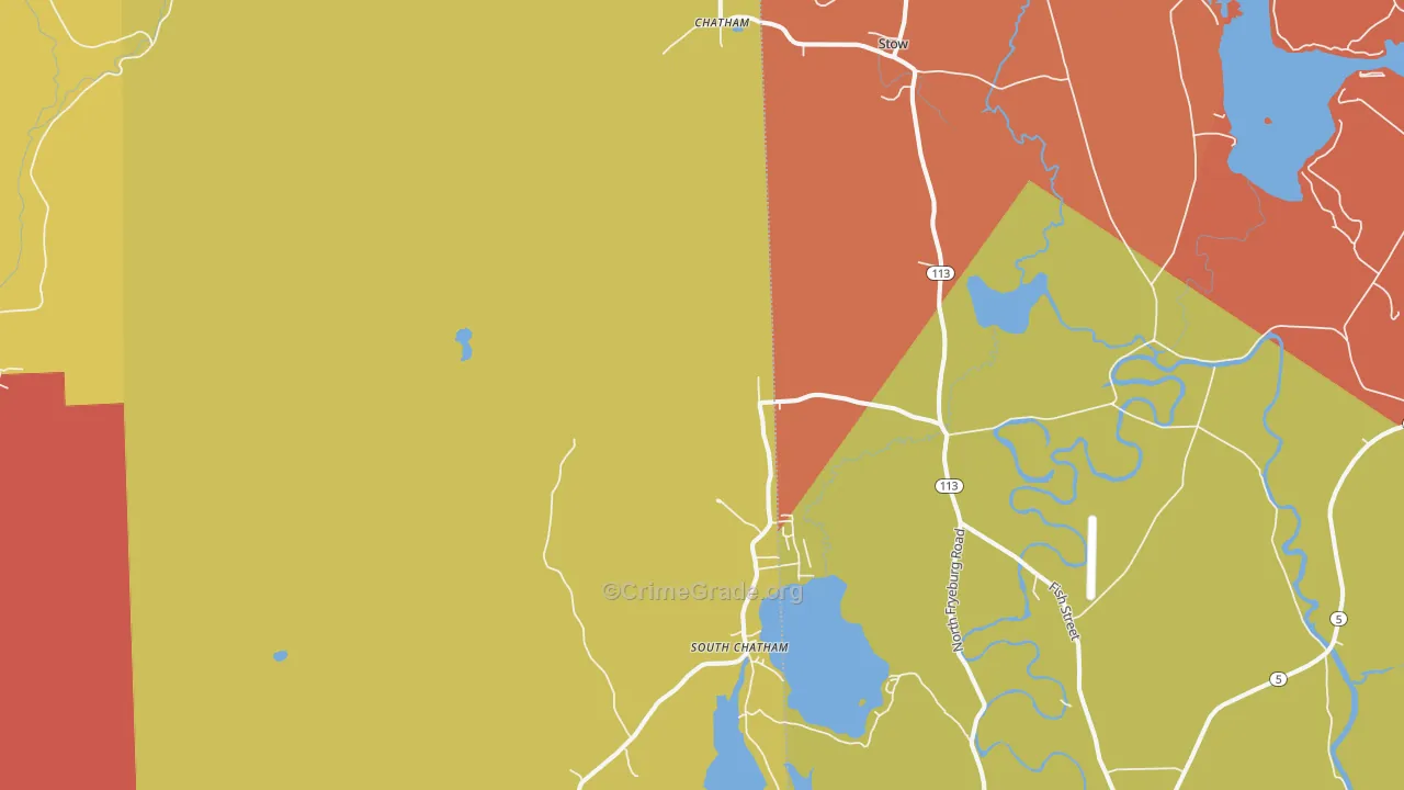 Chatham, NH Map of Robbery Rates